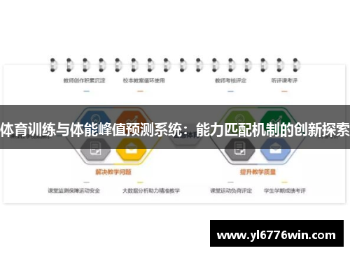 体育训练与体能峰值预测系统：能力匹配机制的创新探索